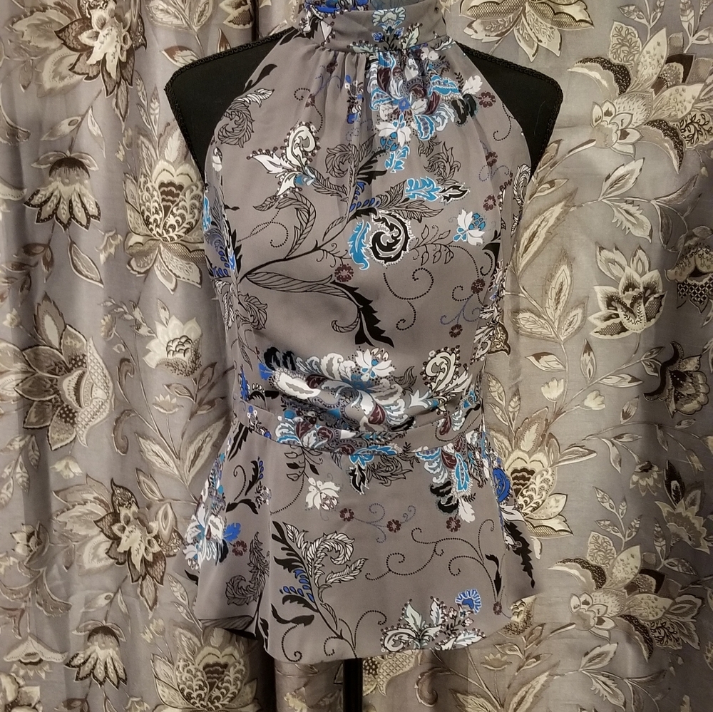 Lilac grey blouse. New York & Company.